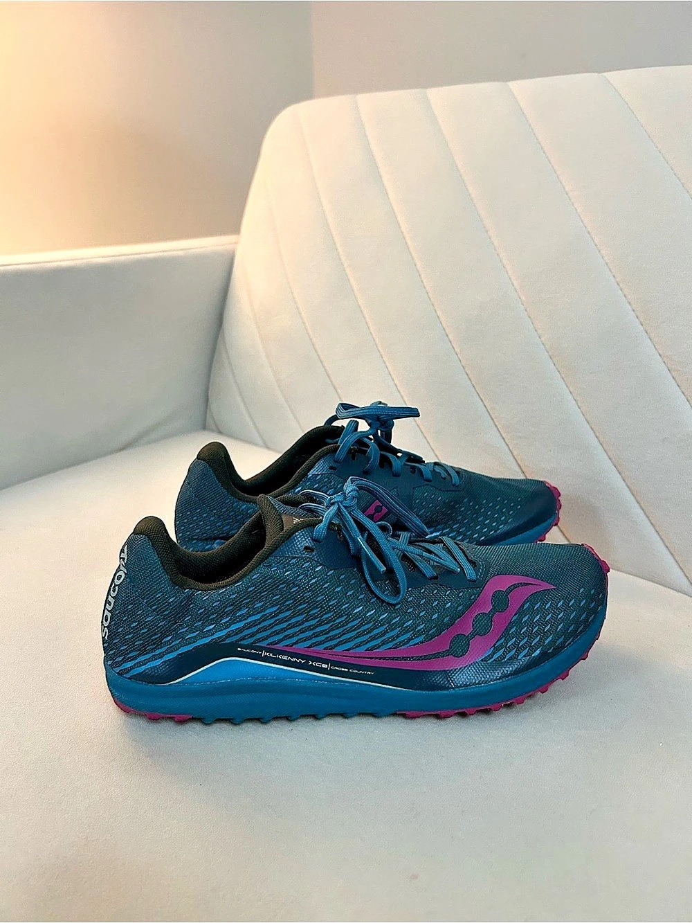 Saucony Kilkenny XC8 Women's Spikes Shoes Blue & Pink Size 8.5